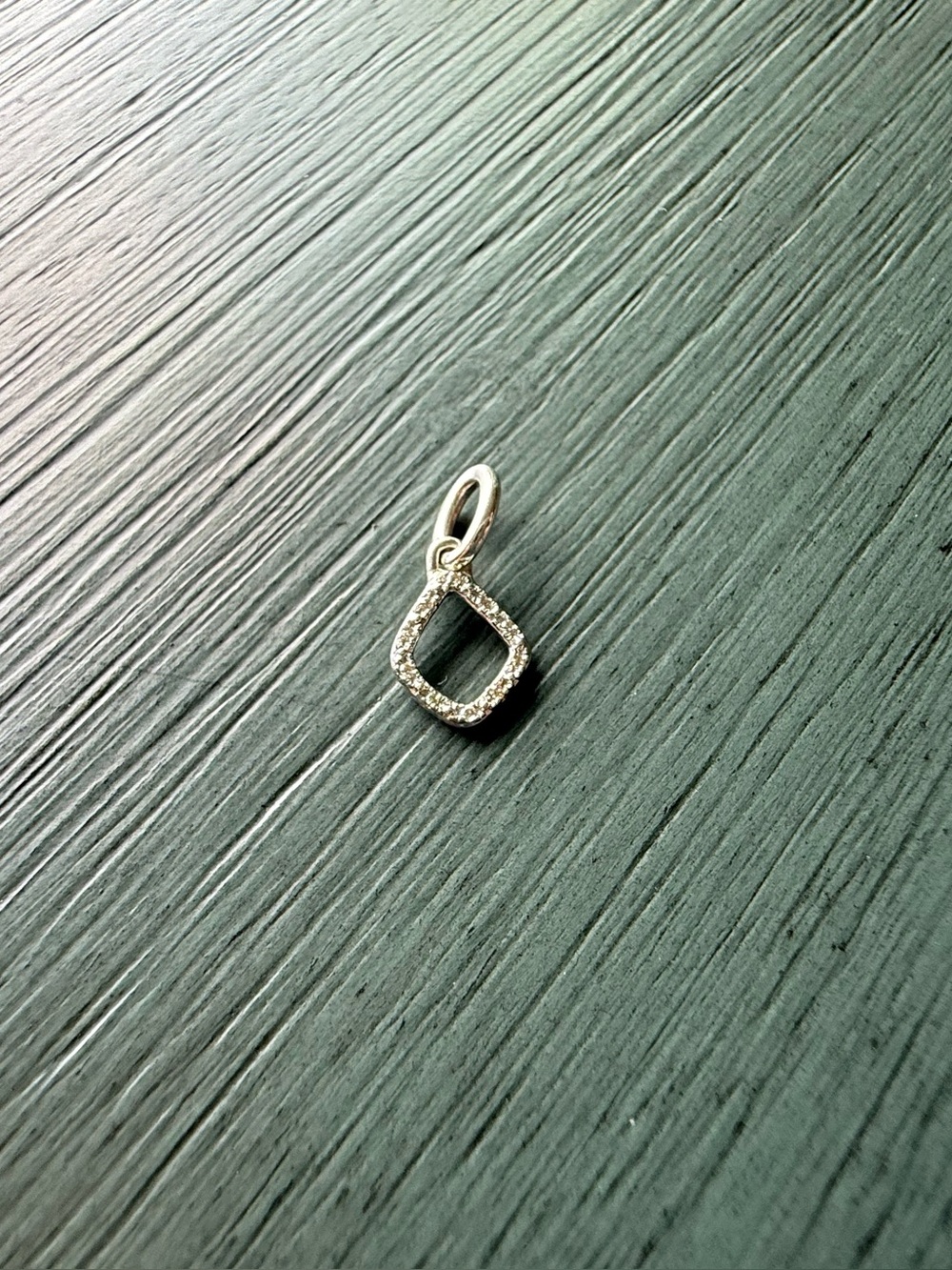Monica Vinader Riva Mini Kite Diamond Pendant Charm Sterling Silver